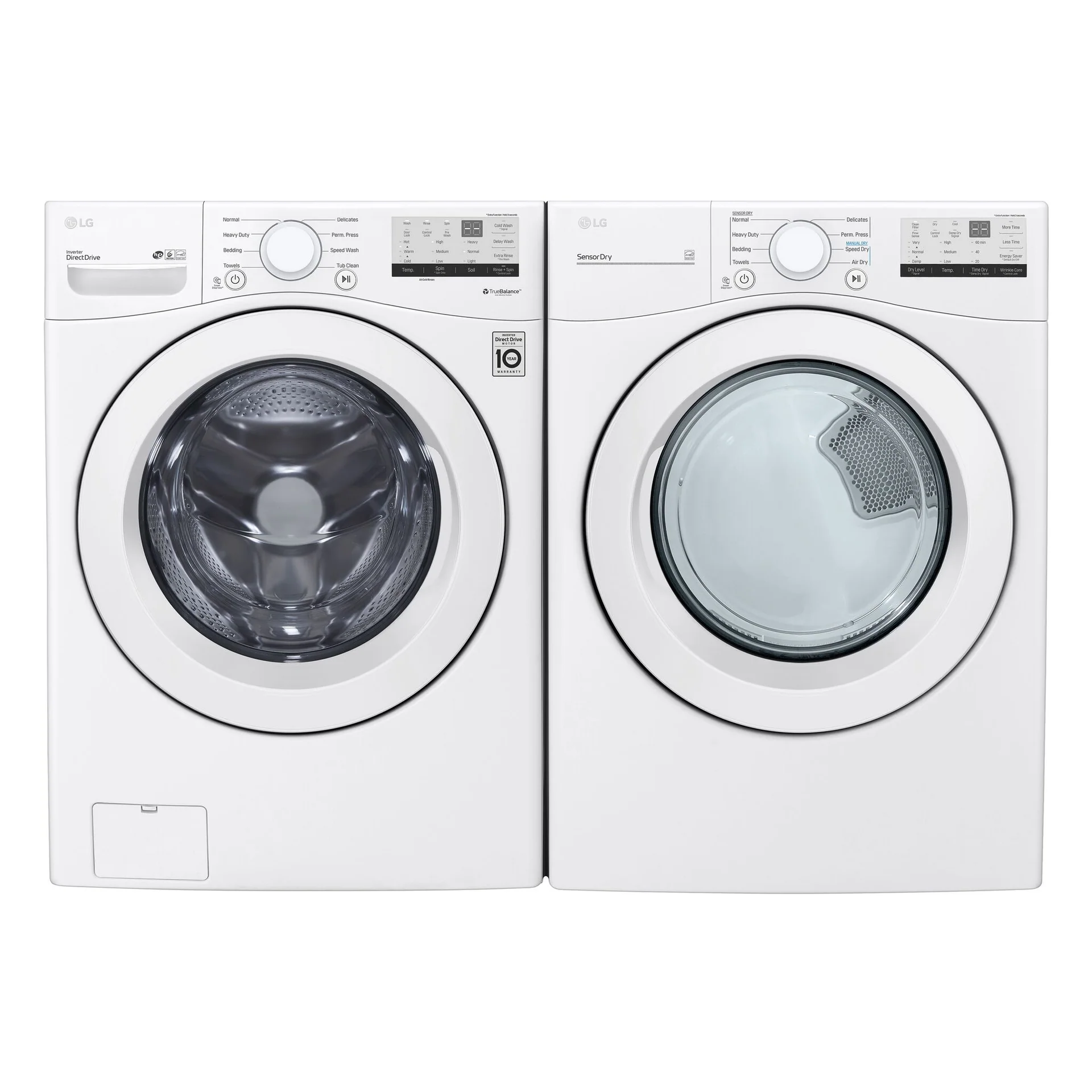 Ensemble laveuse et sécheuse LG WM3400CW / DLE3400W