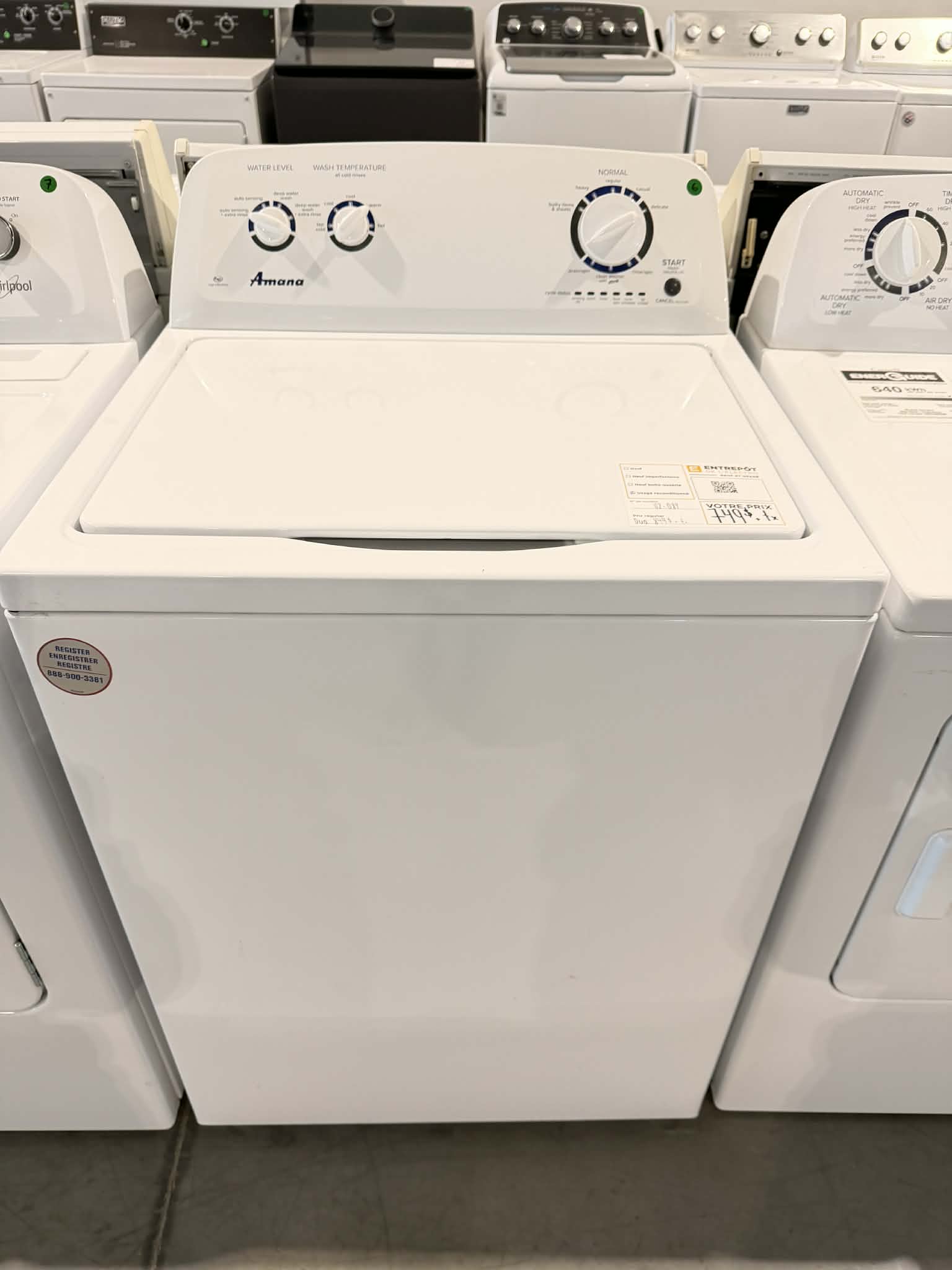 Ensemble laveuse et sécheuse Amana grande capacité – Image 3