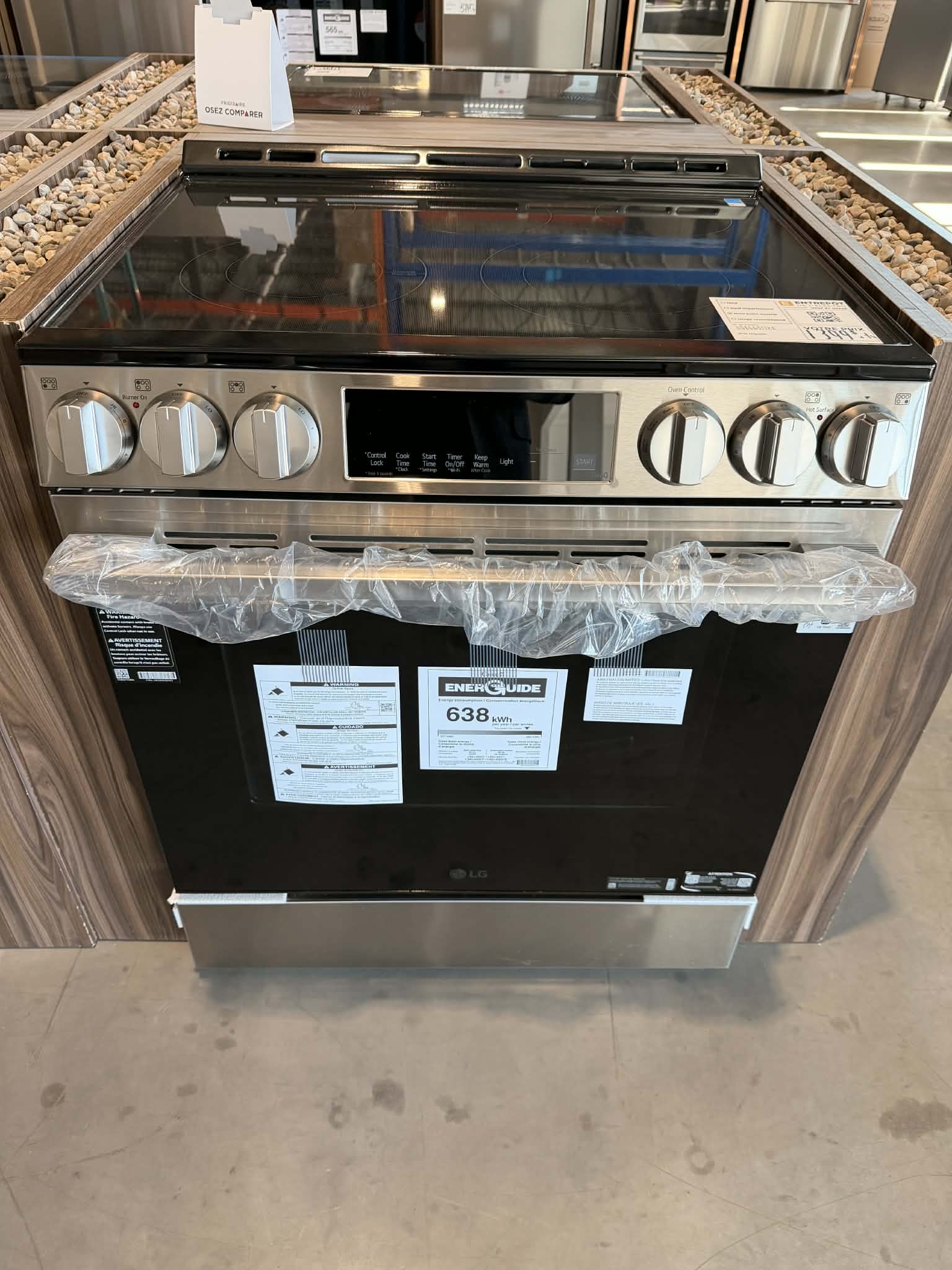 Cuisinière encastrable électrique intelligente de 6,3 pi³ en acier LSEL6333F – Image 6