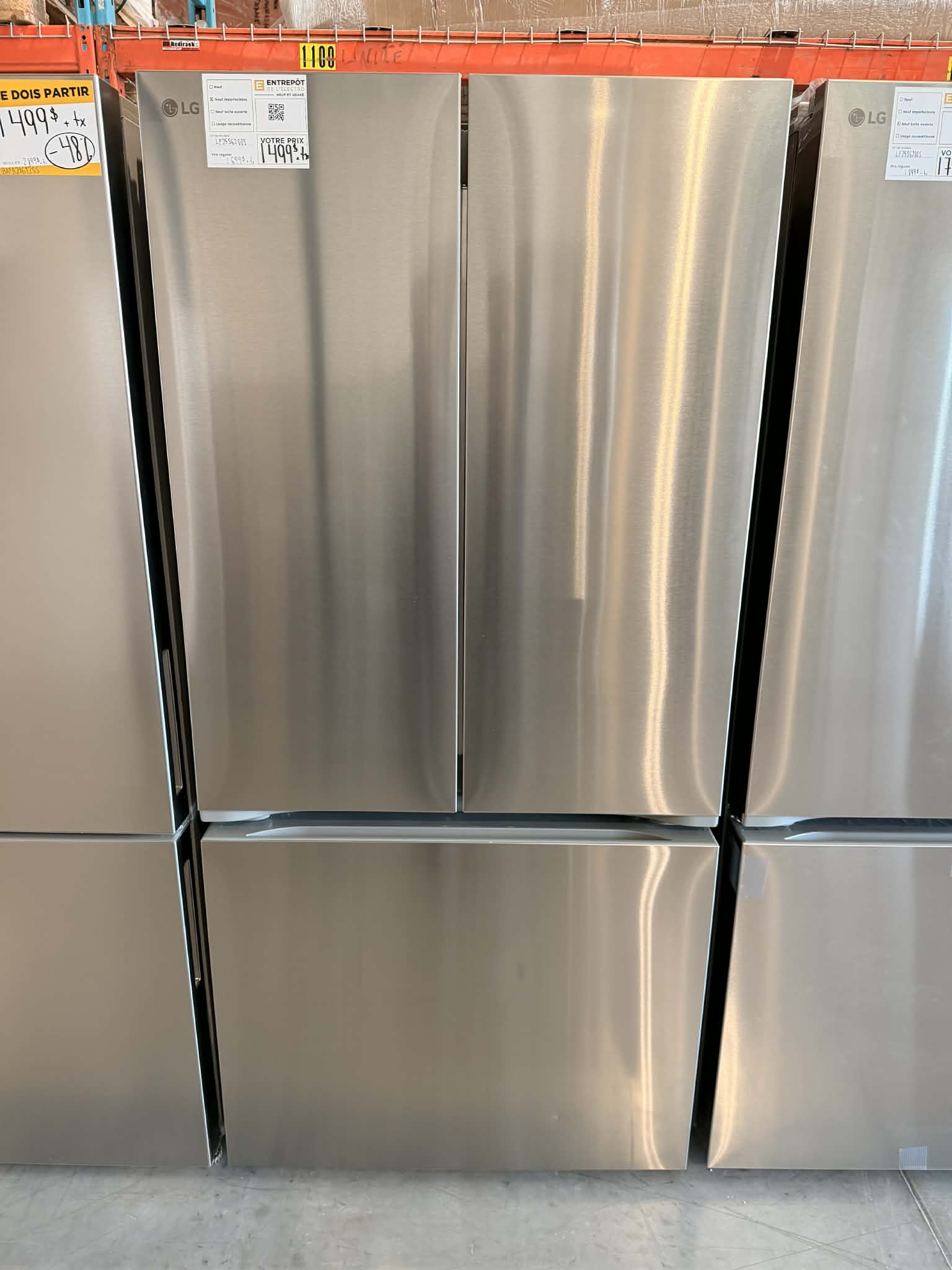 Réfrigérateur à double porte 25.1 pi³ - 33 po LG LF25S6200S – Image 7